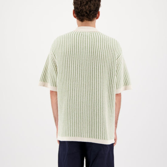 Green Hurrah Cotton 2 Colour Knitted Polo