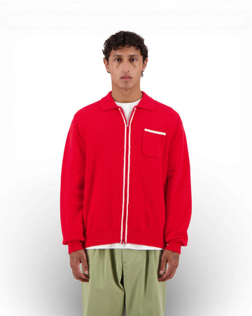 Red Plume Full Zip Pullover