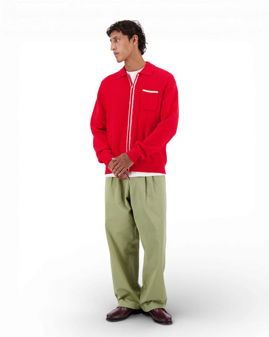 Red Plume Full Zip Pullover