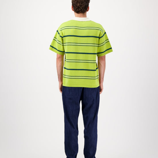 Green Lundy Cotton Cashmere Blend Knitted Polo