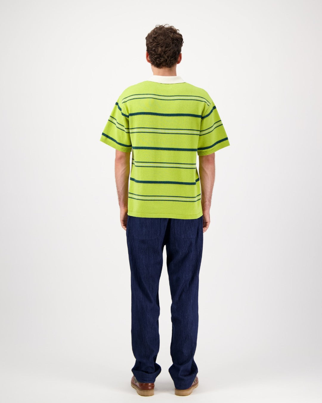 Green Lundy Cotton Cashmere Blend Knitted Polo