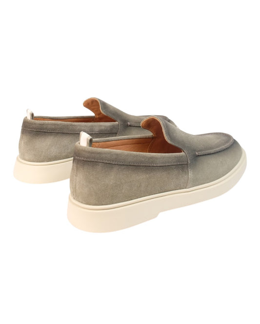 Officine Creative Bones Deck Shoes Smoked Green