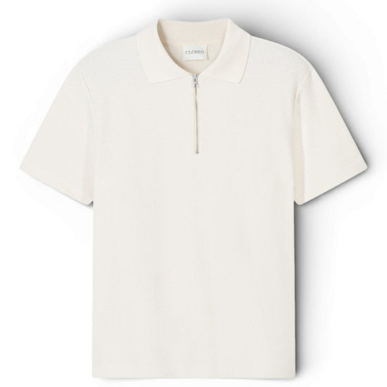 Whipped Cream Half Zip Knitted Polo