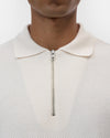Whipped Cream Half Zip Knitted Polo