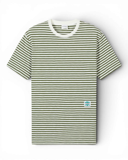 Pine Green Striped T-shirt