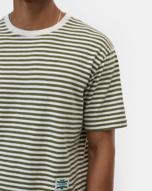 Pine Green Striped T-shirt