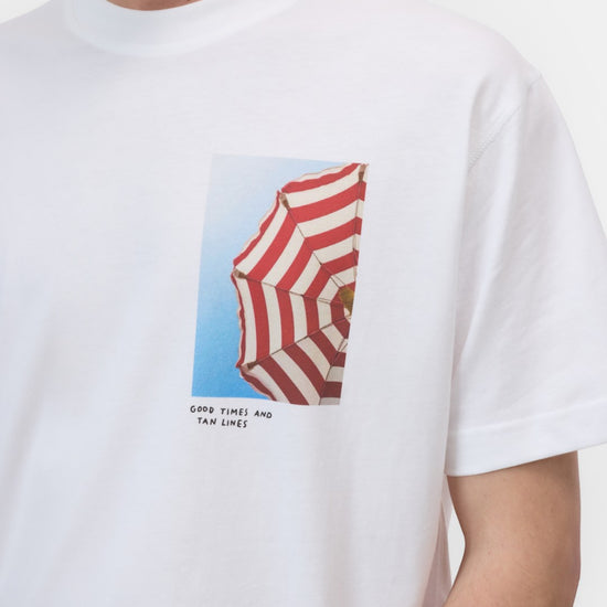 White Printed Umbrella T-shirt