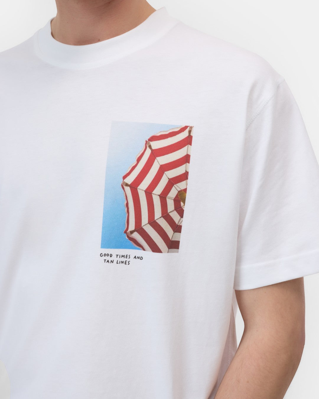 White Printed Umbrella T-shirt
