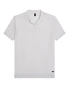Stone Grey Knitted Cotton Structured Shortsleeve Shirt