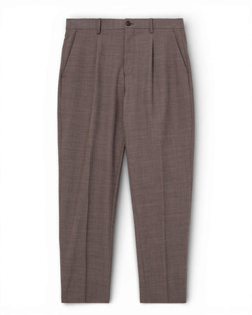 Falcon Beige Jones Pleated Regular Fit Pants