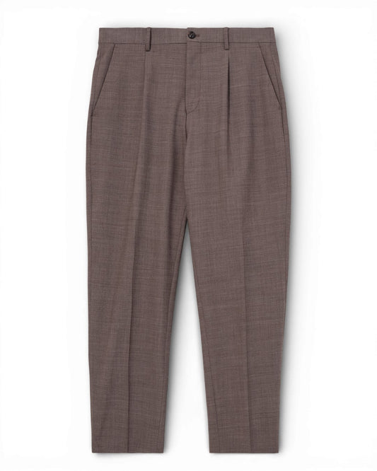 Falcon Beige Jones Pleated Regular Fit Pants