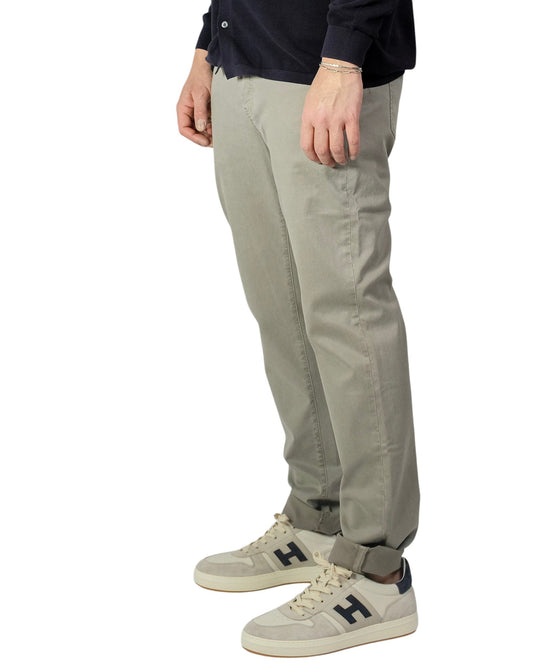 Ghisa Green Grey Coloured Denim  Denver Tapered Fit