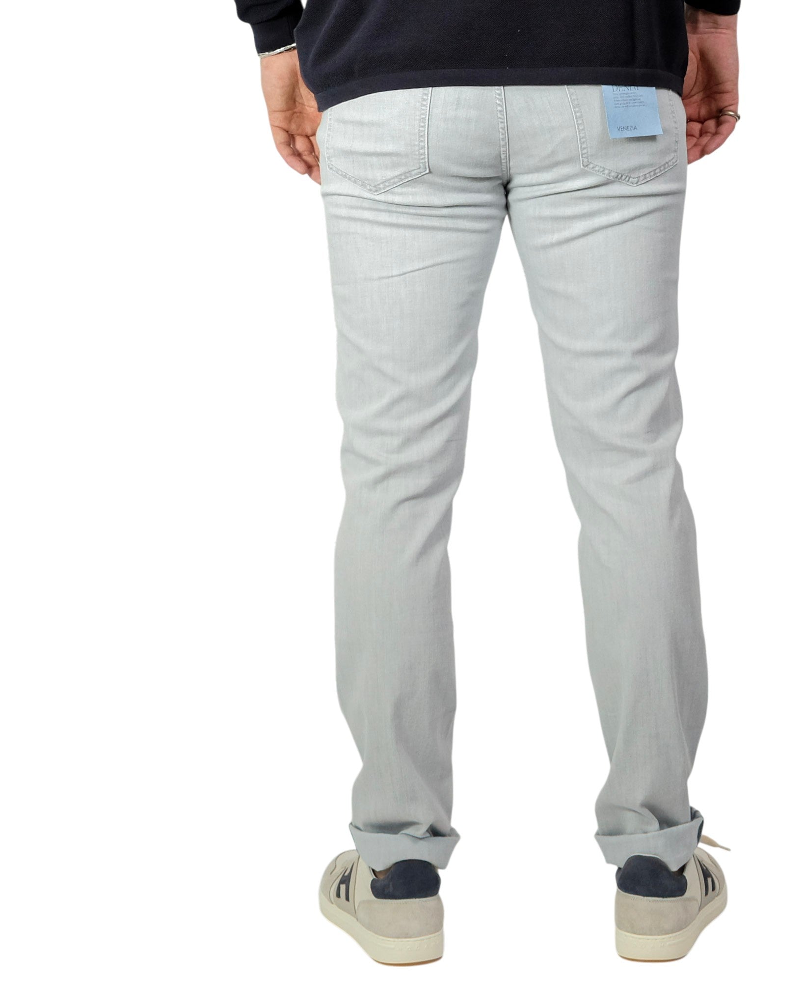 Ghisa Green Grey Coloured Denim  Denver Tapered Fit