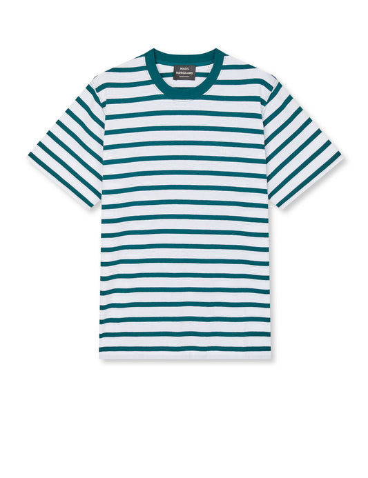 Deep Sea  White Jersey Stripe Frode SS Tee