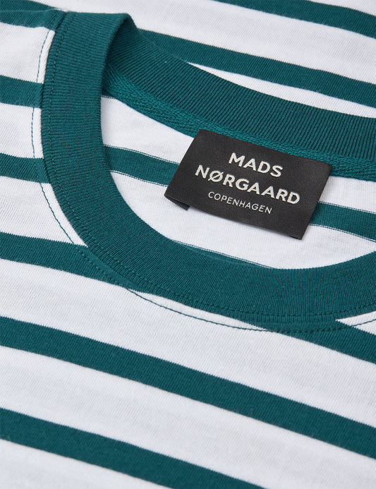 Deep Sea  White Jersey Stripe Frode SS Tee