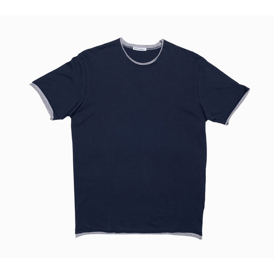 Bicolor Marine Gris Chine Marius Pima Cotton T-shirt