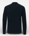 Navy Cool Dry LS Zip Polo
