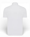 White Jersey Button Down Polo