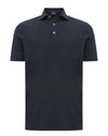 Navy Jersey Button Down Polo
