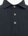 Navy Jersey Button Down Polo