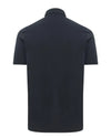 Navy Jersey Button Down Polo