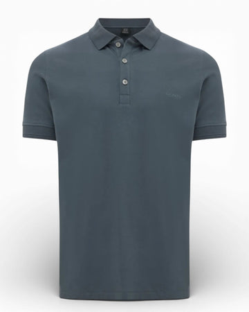 Anthracite Jersey Pique Button Down SS Polo
