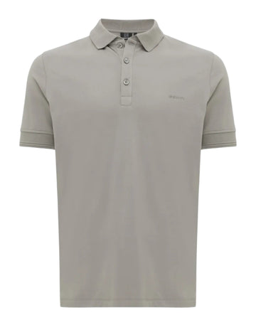 Brown Jersey Pique Button Down SS Polo