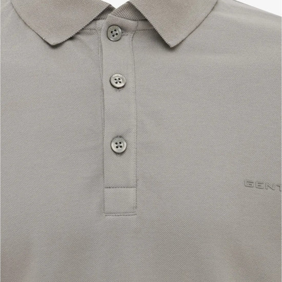 Brown Jersey Pique Button Down SS Polo