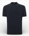 Navy Zip Cooldry SS Polo