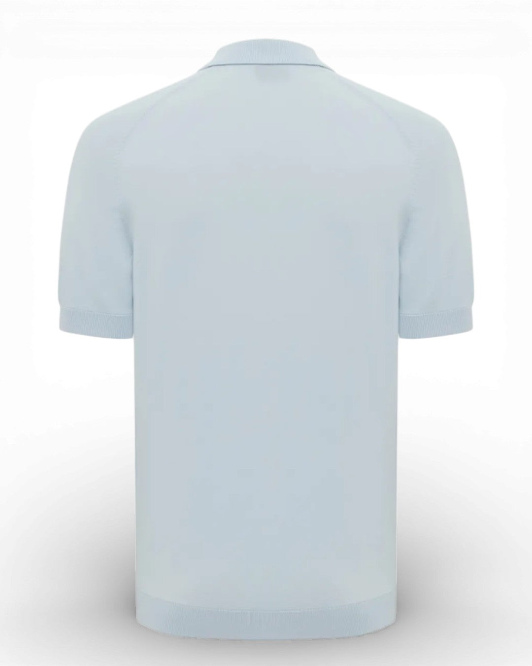 Light Blue Zip Cooldry SS Polo