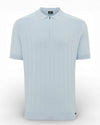 Light Blue Zip Cooldry SS Polo