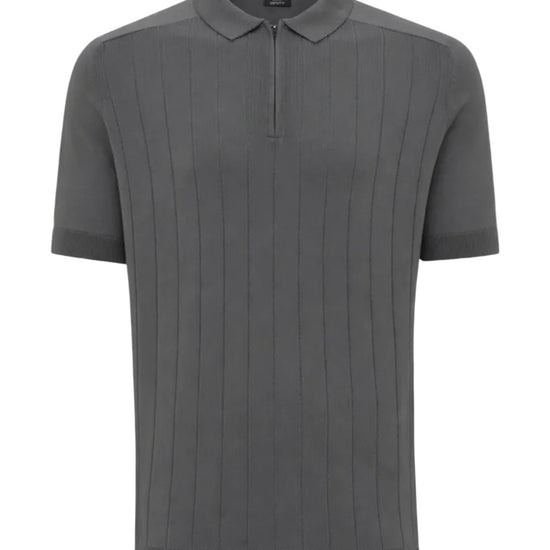Dark Grey Zip Cooldry SS Polo