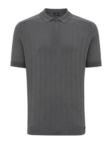 Dark Grey Zip Cooldry SS Polo