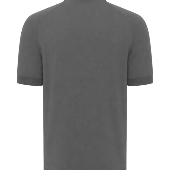 Dark Grey Zip Cooldry SS Polo