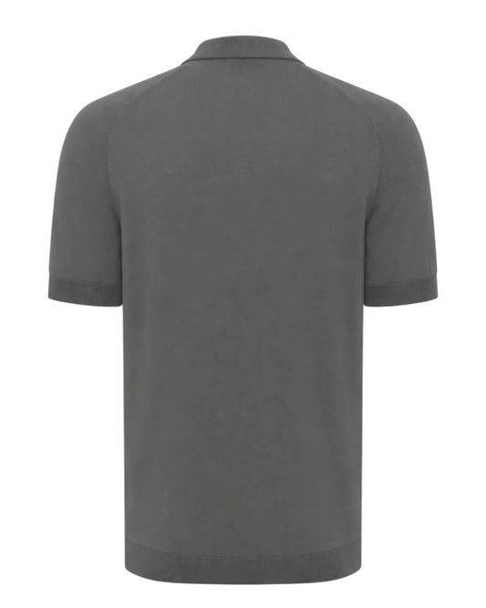 Dark Grey Zip Cooldry SS Polo