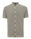 Genti Brown Button Cooldry SS Shirt
