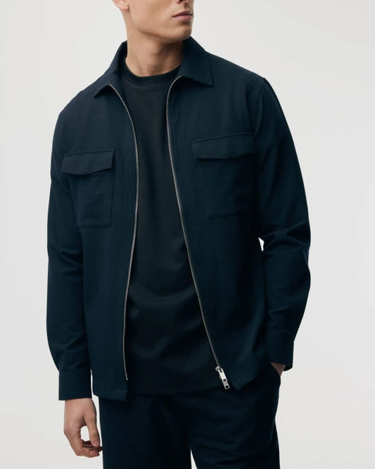 Navy Oaks Zip Overshirt