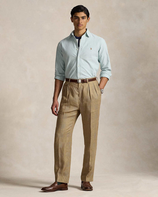 Green Oxford Custom Fit Oxford Shirt