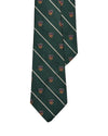 Vintage Inspired Silk Repp Club Tie Dark Green