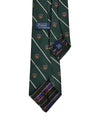 Vintage Inspired Silk Repp Club Tie Dark Green