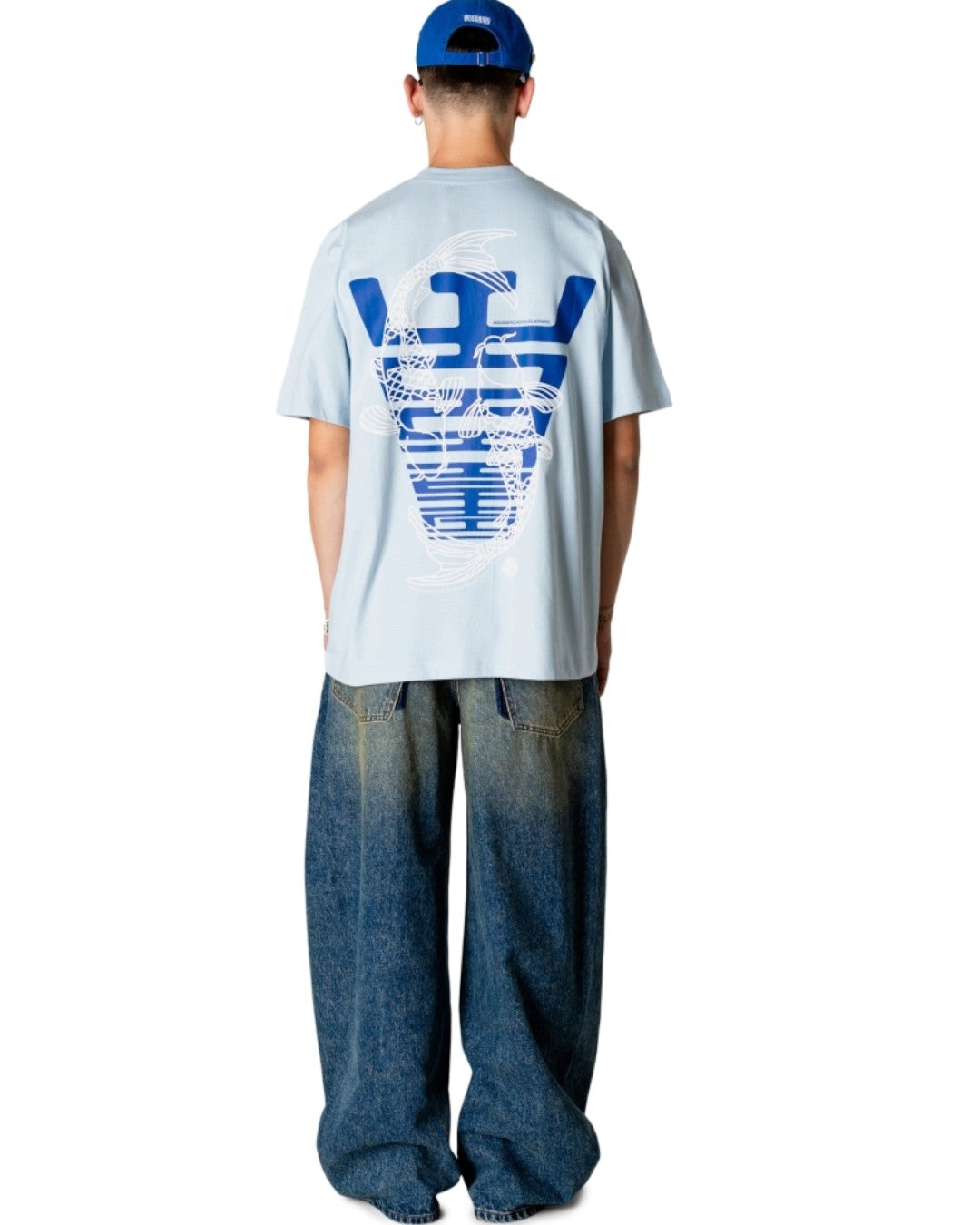 WBBaine Carp Cotton Tee Dusty Blue