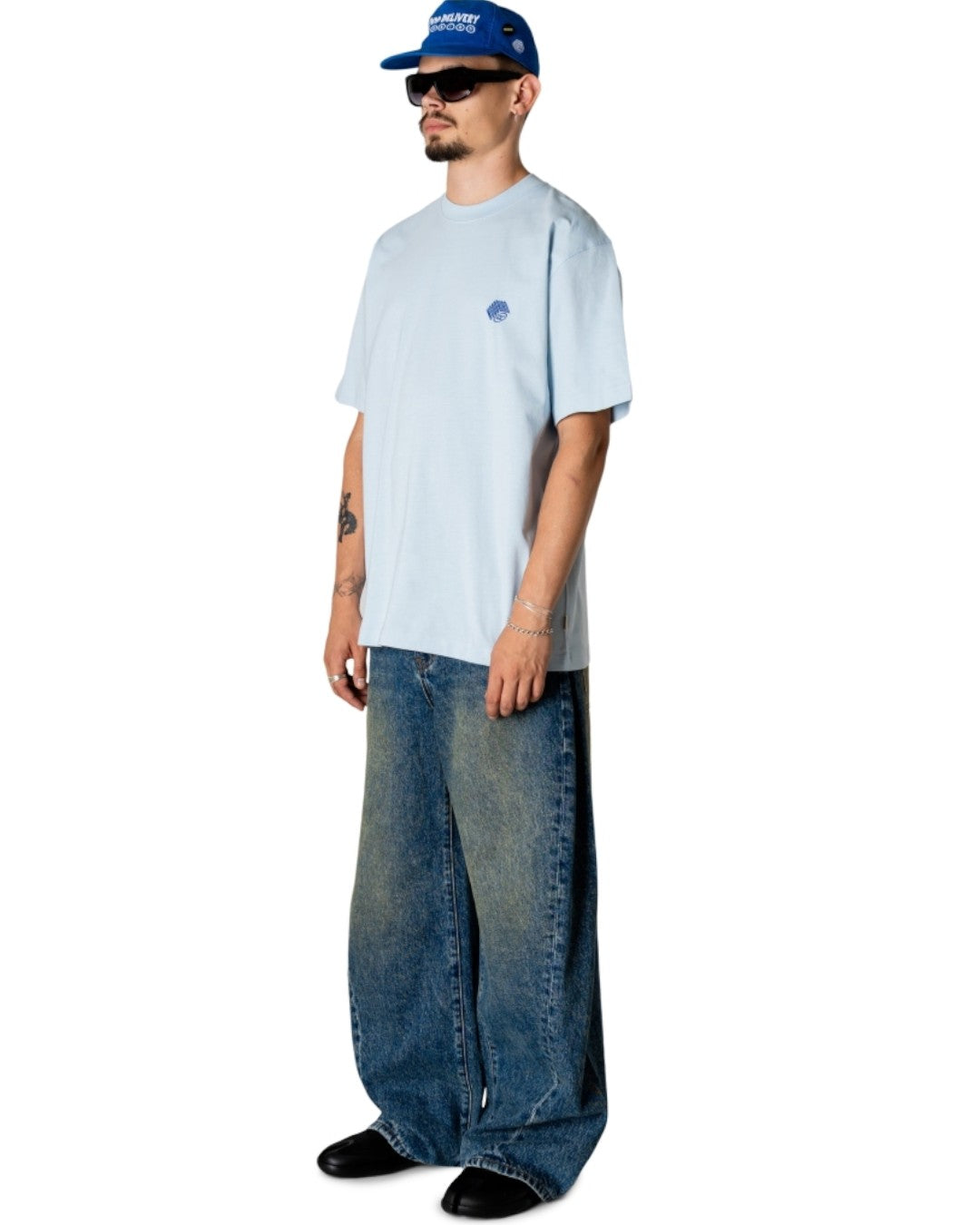 WBBaine Carp Cotton Tee Dusty Blue