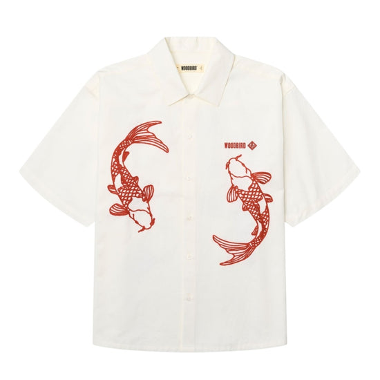 WBWang Carp Cotton Shirt Off White