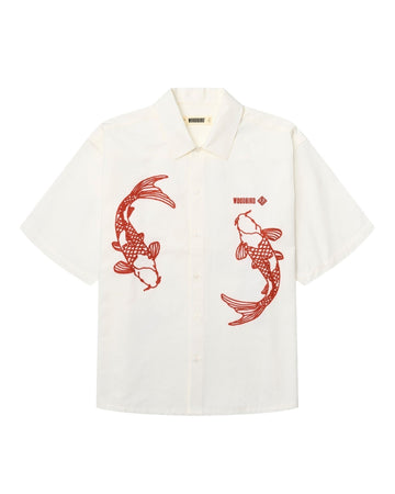 WBWang Carp Cotton Shirt Off White