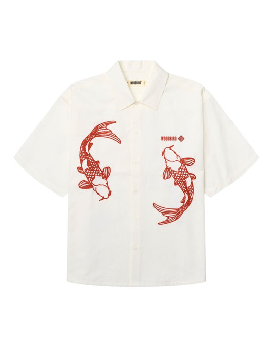 WBWang Carp Cotton Shirt Off White