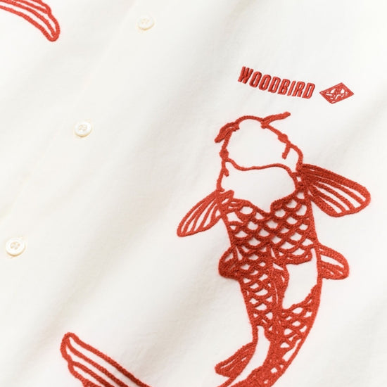WBWang Carp Cotton Shirt Off White