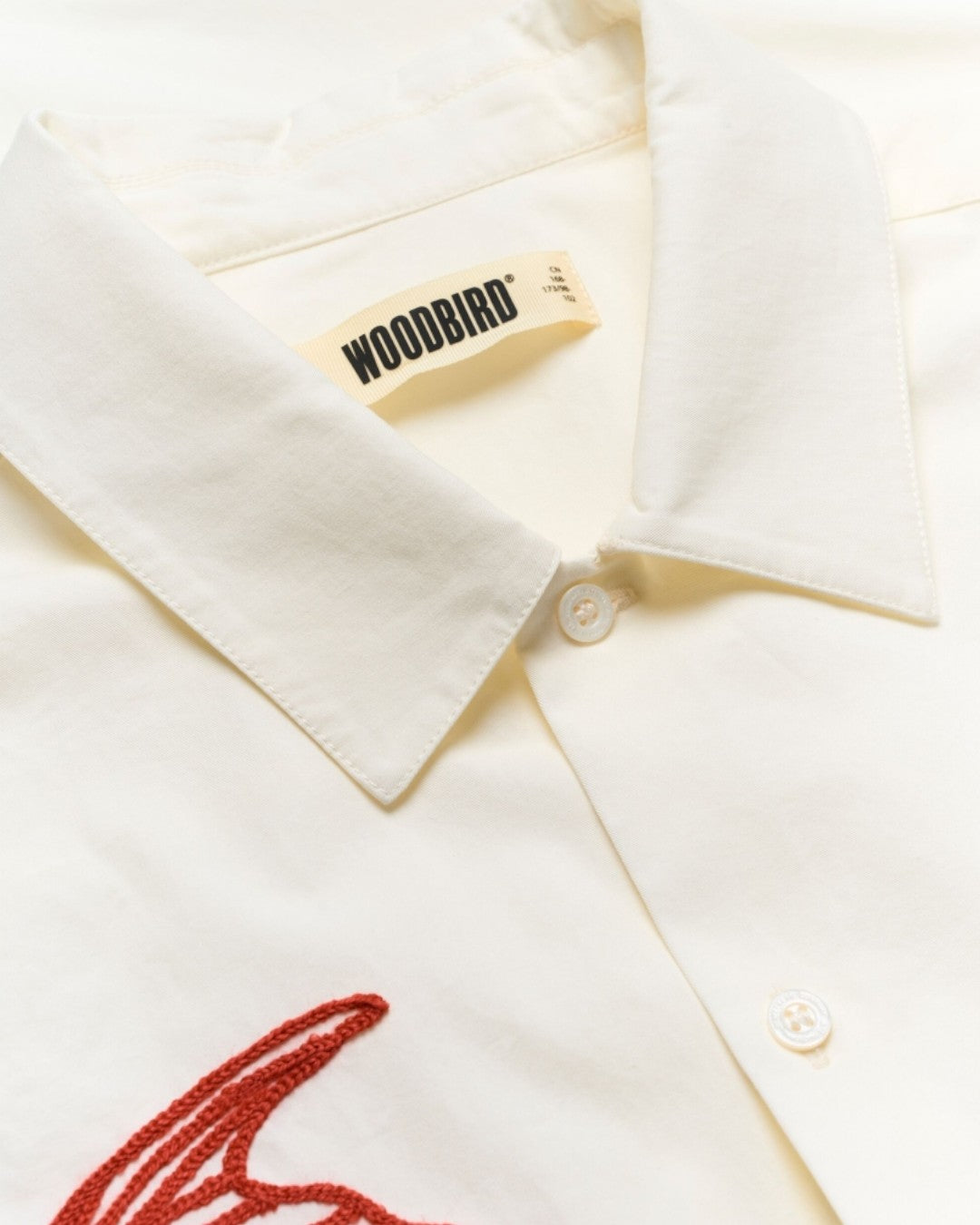 WBWang Carp Cotton Shirt Off White