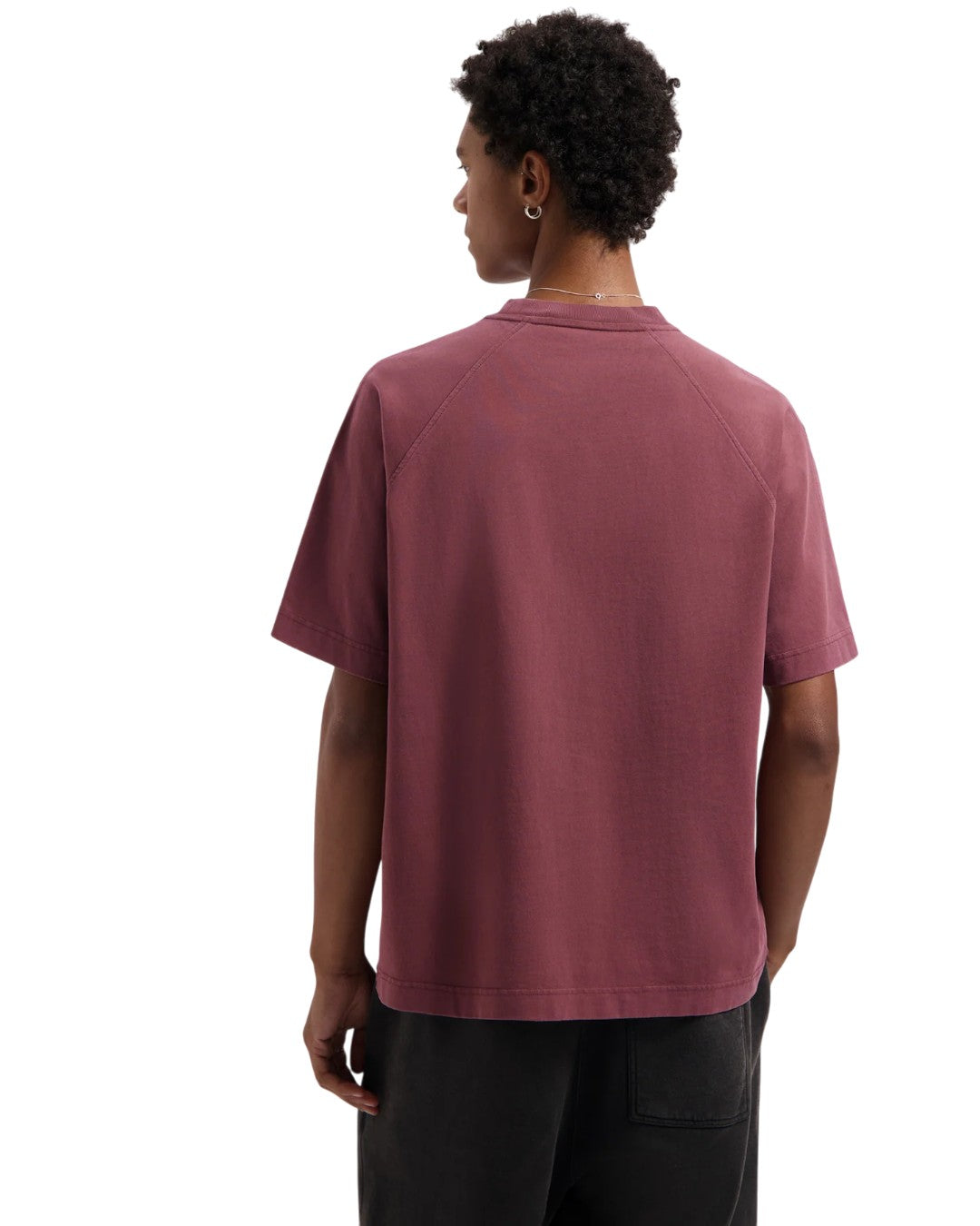 WASHED SIGNATURE SS TEE RUM RAISIN