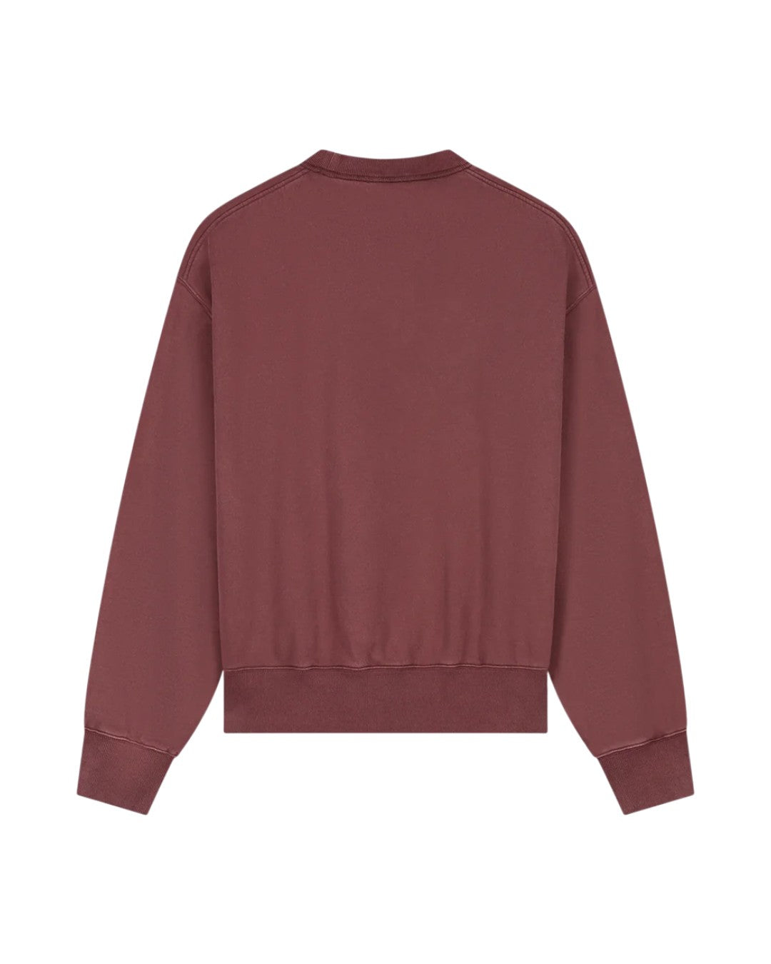 WASHED SIGNATURE BOXY CREWNECK RUM RAISIN