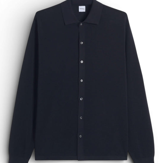 Navy Knitted Poloshirt